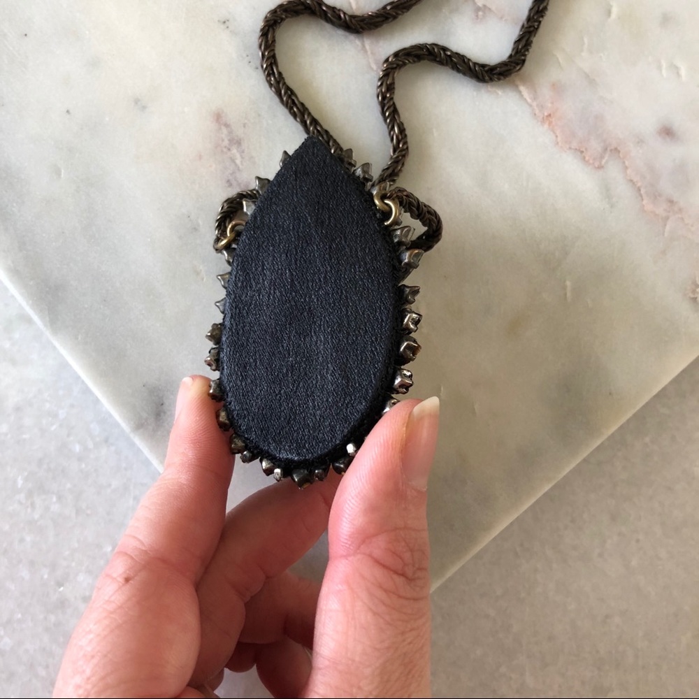 Anthropologie Jeweled Plumes Statement Necklace - Picture 7 of 8